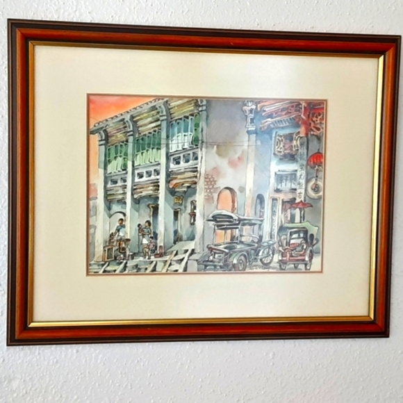 Attributed to Famous Artist Alex Leong -Original Watercolour - Malaysia - Vtg